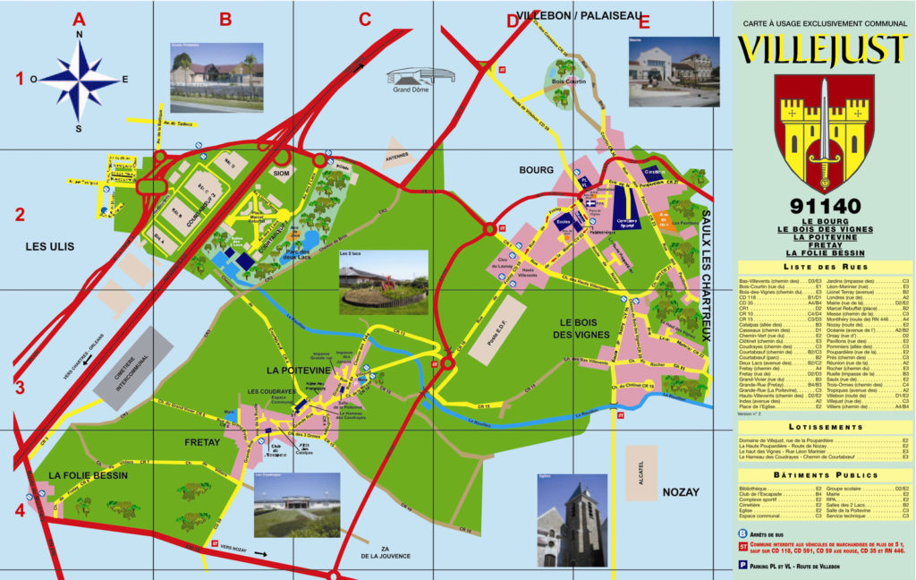 Plan de la ville de Villejust